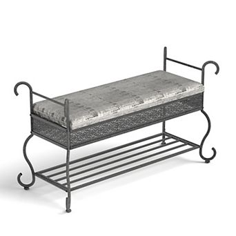 CEWOR Shoe Rack Bench with Soft Cushion, Small Space