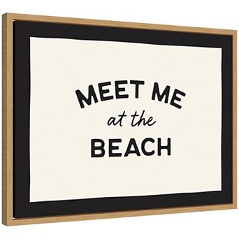 Meet Me at the Beach by Lucky Guava Framed Canvas Wall Art Print