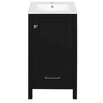Lufeiya 20 Inch Freestanding Bathroom Vanity with Sink, Drawer, Door Organizer, and Soft Close Doors