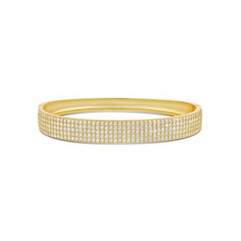 SHYMI Wide Pave Bangle — 18K Gold-Filled, CZ
