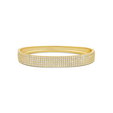 SHYMI Wide Pave Bangle — 18K Gold-Filled, CZ