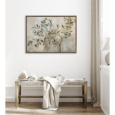 Sylvie Olive Tree Abstract Framed Canvas by The Creative Bunch Studio