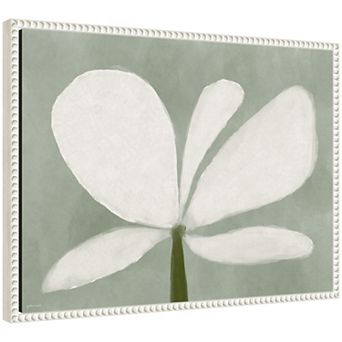White Floral No. 2 by Gabrielly Guedes Framed Canvas Wall Art Print