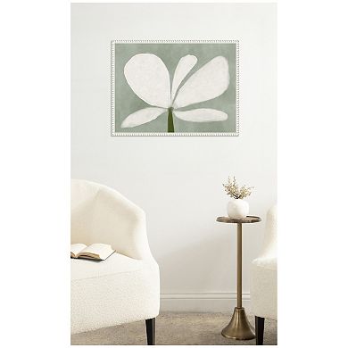 White Floral No. 2 by Gabrielly Guedes Framed Canvas Wall Art Print