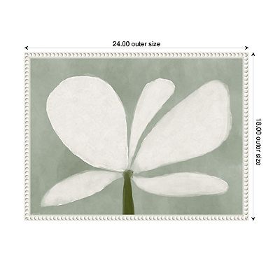 White Floral No. 2 by Gabrielly Guedes Framed Canvas Wall Art Print