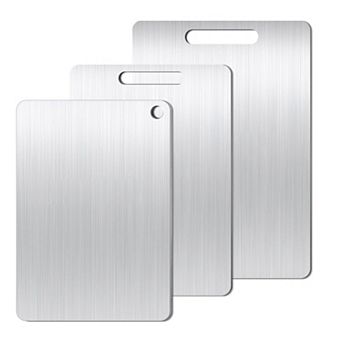 Titanium Double-Sided Food-Safe Chopping Board for Kitchen & Camping 18"L x 12"W