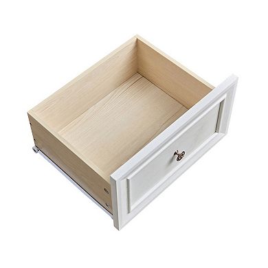 Farmhouse 6-Drawer Bathroom Storage Dresser, Rustic Wooden Chest with Base