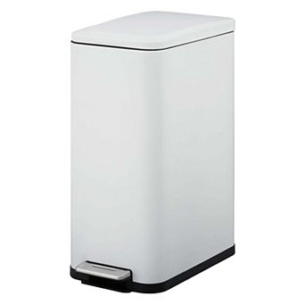 Slim 13 Gallon Stainless Steel Step-On Trash Can,Kitchen Bin with Removable Inner Bucket
