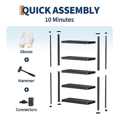 Heavy Duty 3-Tier Steel Garage Storage Shelving Unit