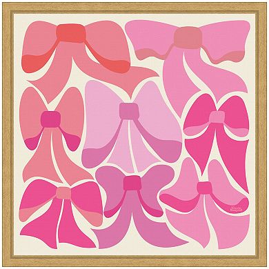 Sylvie Rain Bows 2 Framed Canvas by Carrie Cantwell