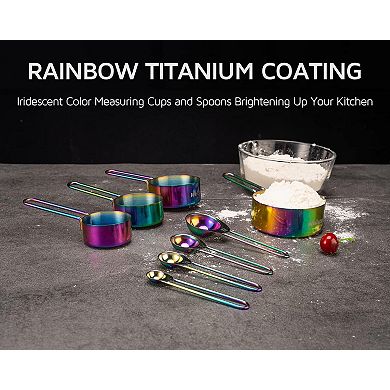 8-piece Stainless Steel Measuring Set Kitchen Baking Tools