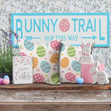 Easter Egg Throw Pillow Covers Spring Farmhouse Decor Pack of 2