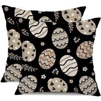 Easter Egg Throw Pillow Covers Spring Farmhouse Decor Pack of 2