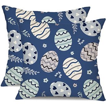 Easter Egg Throw Pillow Covers Spring Farmhouse Decor Pack of 2