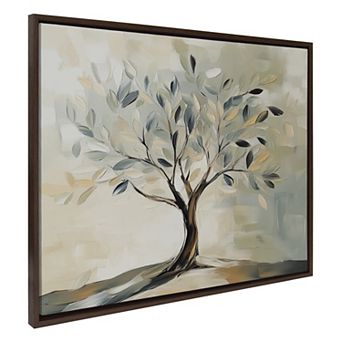 Sylvie Olive Tree Abstract Landscape Framed Canvas by The Creative Bunch Studio