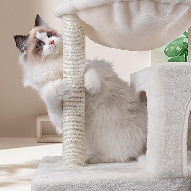 37.4" Cat Tree Tower Condo Activity Center Perch Hammock Balls