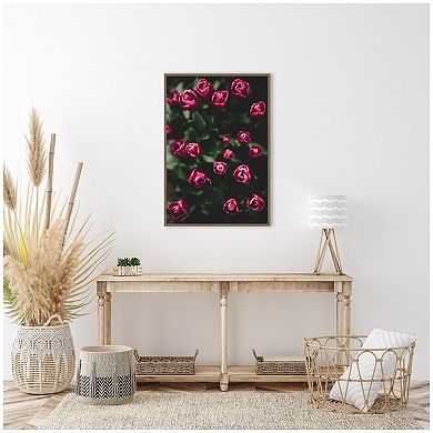 Sylvie Moody Dark Pink Tulips in Bloom Framed Canvas by Patricia Hasz