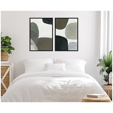Shape Study No. 1 & No. 2 2 Piece Framed Canvas Wall Art Set by Amy Lighthall