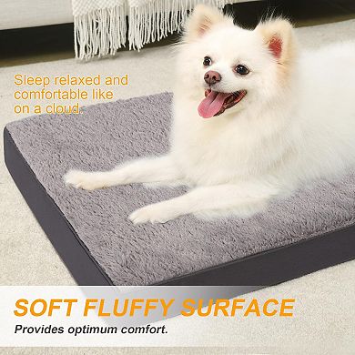 Deluxe Waterproof Dog Bed with Egg Foam & Washable Cover