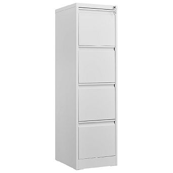 Vertical Steel Filing Cabinet with 4 Locking Drawers