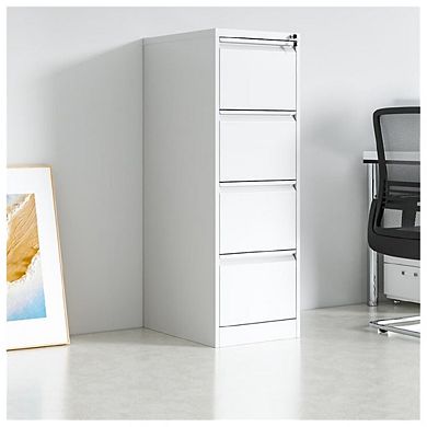 Vertical Steel Filing Cabinet with 4 Locking Drawers