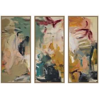 Painted Storm No. 2 Panel 3 pc Framed Canvas Wall Art Set by Amy Lighthall
