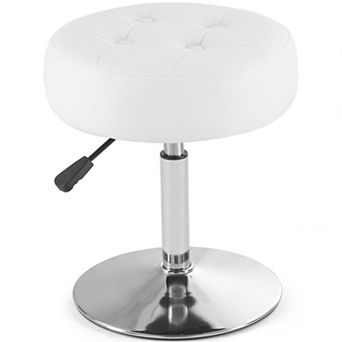 Vanity Chair Ottoman Tufted PU Leather Height Adjustable Swivel