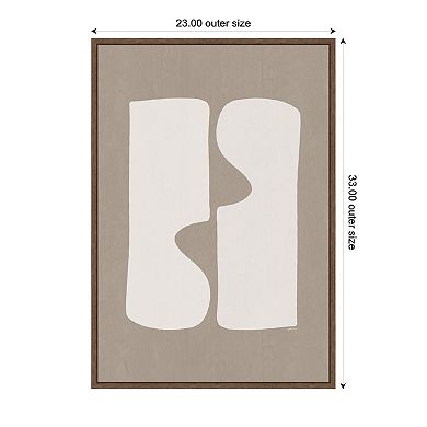 Organic Figures No. 1 by Gabrielly Guedes Framed Canvas Wall Art Print