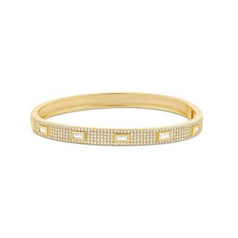 SHYMI Baguette & Pave Bangle — 18K Gold-Filled, CZ