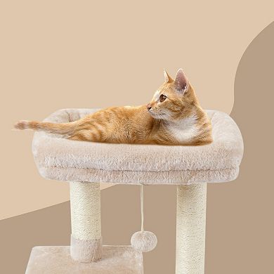 Cute Cat Tree Kitten Tower Sisal Posts Jump Platform Activity Center