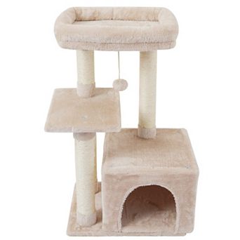 Cute Cat Tree Kitten Tower Sisal Posts Jump Platform Activity Center