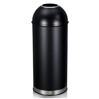 Round Open Top Stainless Steel Trash Can with Large Capacity