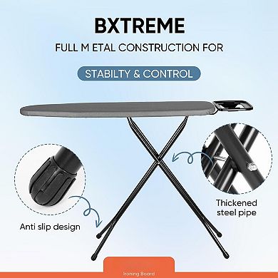 43x13" Adjustable Ironing Board Metal Frame Heat-Resistant Foldable