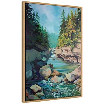 Sylvie Rocky Rapids Framed Canvas by Rachel Christopoulos