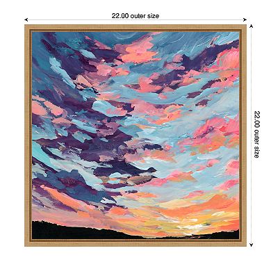 Sylvie Sunset Study Framed Canvas by Emily Kenney