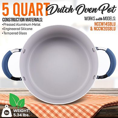 NutriChef Dutch Oven Pot with Lid - Non-Stick