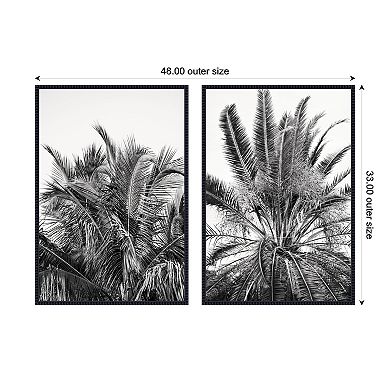 Palms No. 13 & No.15 2 Piece Framed Canvas Wall Art Set by Alicia Bock