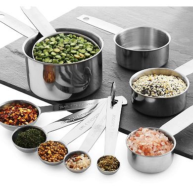 10-piece Stainless Steel Measuring Set