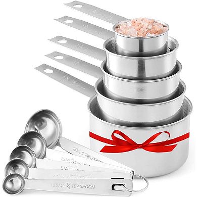 10-piece Stainless Steel Measuring Set