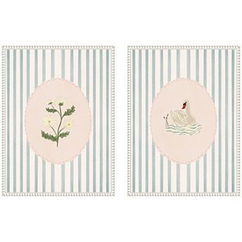 Striped Heritage 2 pc Framed Canvas Wall Art Set by Nikita Jariwala
