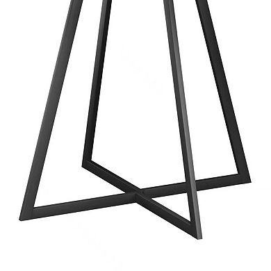 31.5 Inch Round Dining Table, Small Circle Kitchen Table with Metal Black Legs for 2-4 people