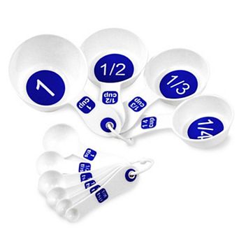 10 pc Easy Read Plastic Measuring Cups