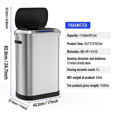 50L Smart automatic Trash Cans - Full Intelligent Sensor