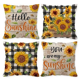 4 pc Easter Bunny Egg Plaid Throw Pillow Covers Spring Decor