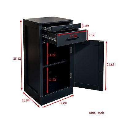 Modular 28-Bottle Wine Bar Cabinet, Black Walnut Color, 17.8"W x 15.95"D x 35.43"H