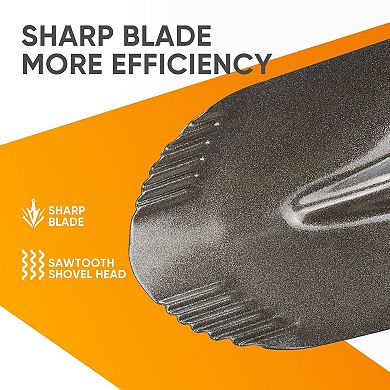 28" Small Garden Shovel for Digging Trenching D-Handle Round Point Soil