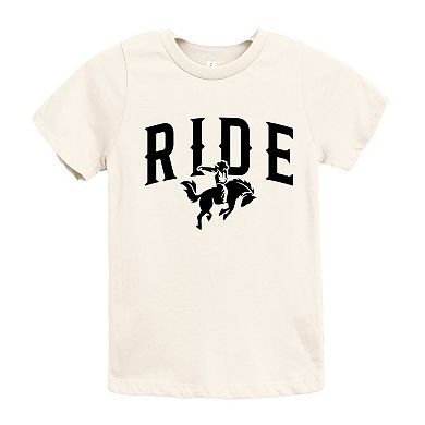 Ride Cowboy Arched - Youth Short Sleeve Graphic T-Shirt