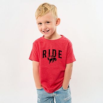 Ride Cowboy Arched - Youth Short Sleeve Graphic T-Shirt