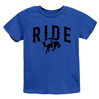 Ride Cowboy Arched - Youth Short Sleeve Graphic T-Shirt