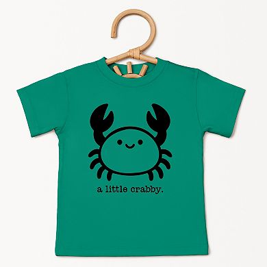 A Little Crabby Typewriter - Toddler Short Sleeve Graphic T-Shirt